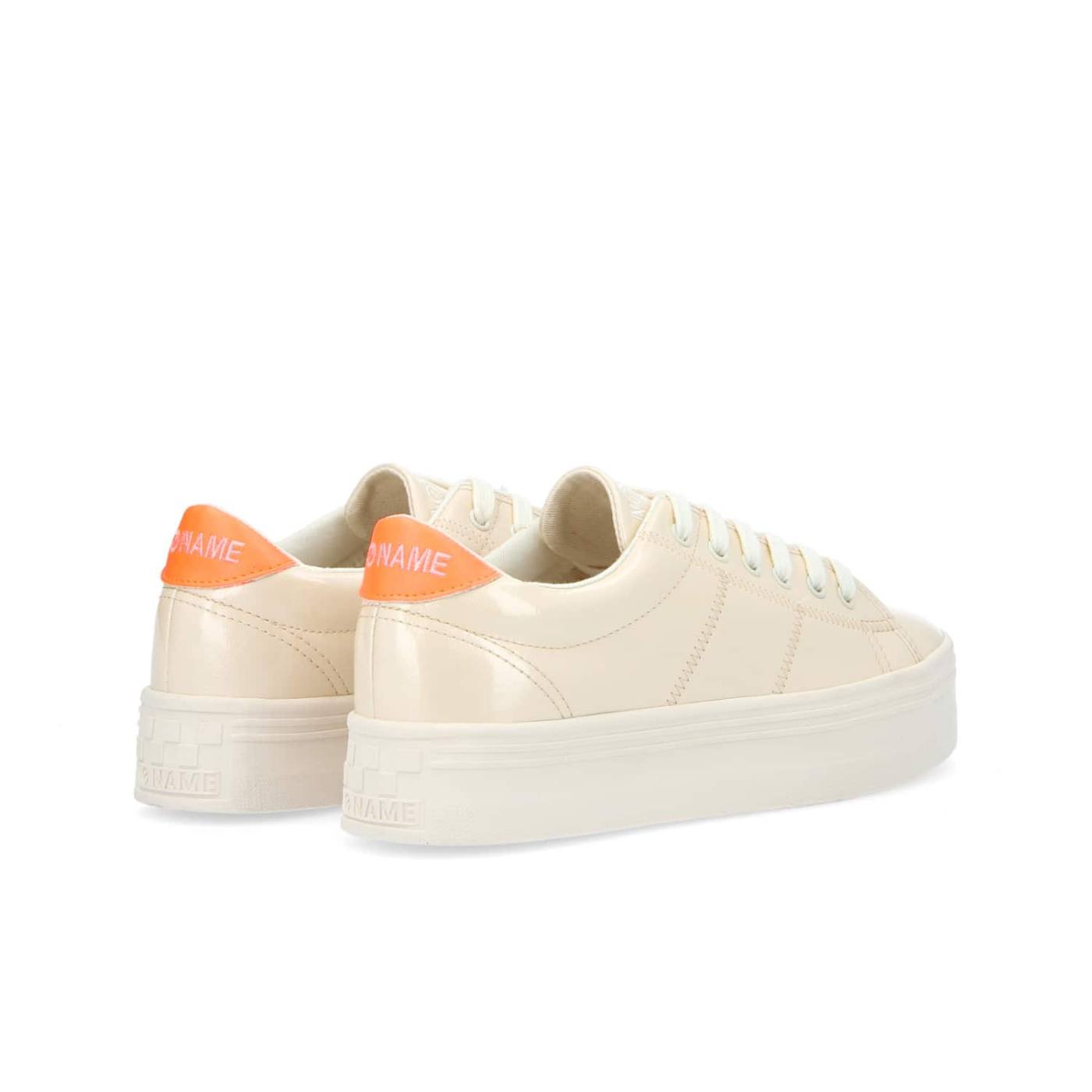 SNEAKER PLATO M W - WRINKLE PAT/SPR - TORTORA/ARANCIO FLUO